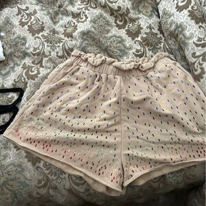 Queen of Sparkles Rainbow Scatter Shorts, M